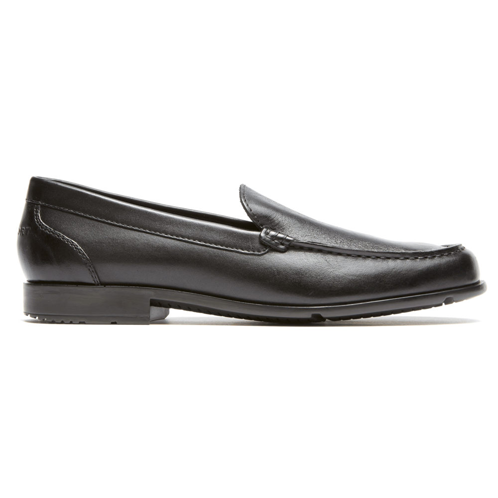 Rockport Mens Loafers Black - Classic Venetian - UK 562-GSAIFX
